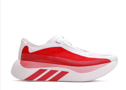 UrbanFit Men's White & Red Performance Running Shoes – Lightweight Athletic Sports